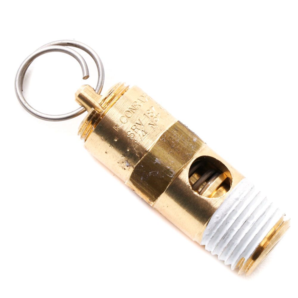 MPParts Brass 1/4in Air Safety Valve55 PSI Pop Off Valve 1520197