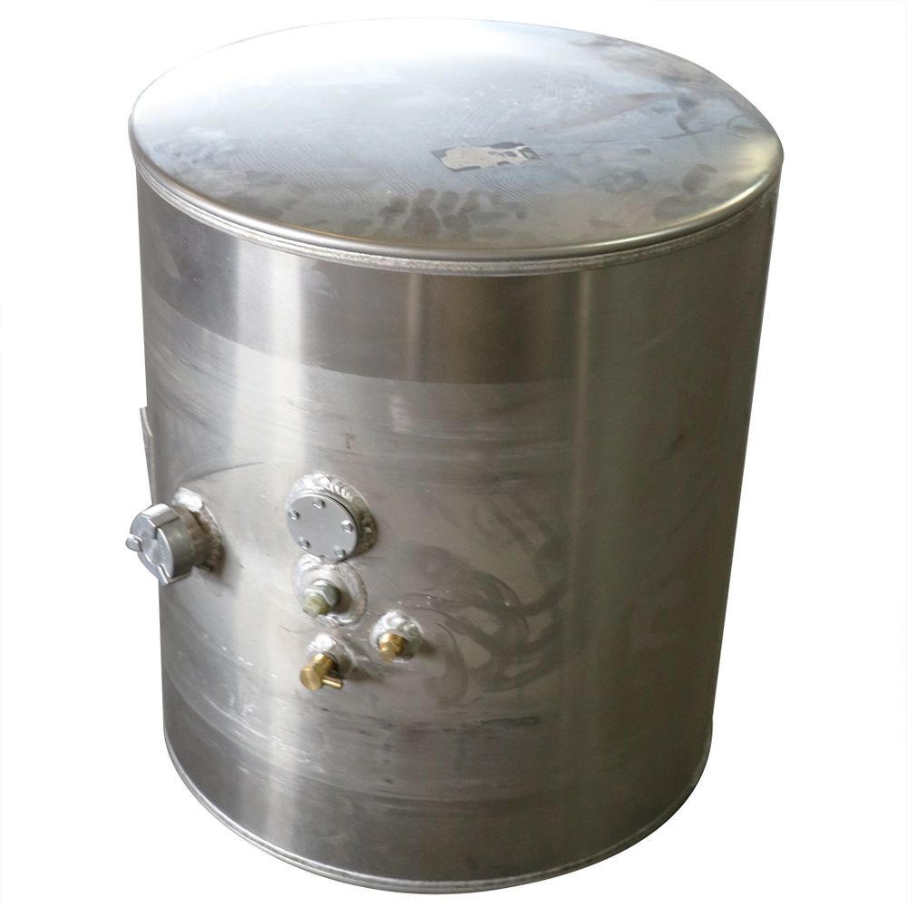 MPParts Terex 17273 24in Diameter Round 50 Gallon Aluminum Fuel Tank