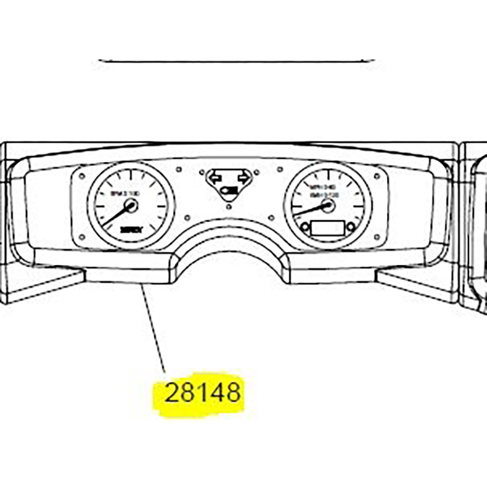 MPParts MPPARTS A127D5A Center Dash Gauge Assembly A127D5A