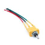 Continental 10801808 Control On/Off/On Momentary Yellow Dipped Toggle Switch with Pigtails