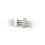 Terex 12191 1/4in Male JIC x 1/4in Male JIC Bulkhead Fitting with Lock Nut