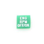 Oshkosh 2HB728 Rocker Switch Green Lens Applique-Engine RPM Off/On