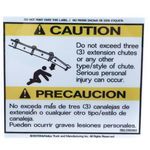 McNeilus 0215060 Do Not Exceed 3 Extension Chutes Decal Sticker Aftermarket Replacement