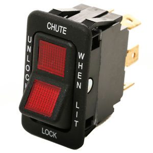 McNeilus 0110258 Electric Switch with 2 Red LED - Chute Lock Unlocked When Lit Aftermarket Replacement