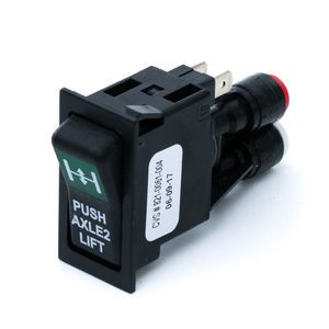 CVS 821-0061-004 Green Push Axle 2 Lift Rocker Switch