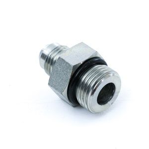 Fitting - 3/8 Male JIC x 1/2 Male O-Ring Boss - Straight Thread Connector - Steel