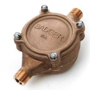 Badger Meter 105-6378 5/8in Hot Water Bronze Disc Meter