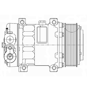 International ZGG705015 Compressor-Sanden OEM Version