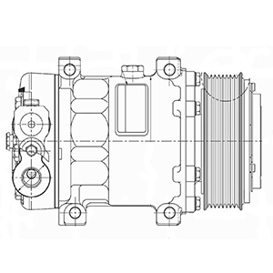 Freightliner OEM 22-47694-000 Compressor-Sanden OEM Version