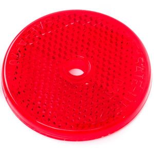 Grote 41012 Red Reflector - 2in Round Center Hole Mount