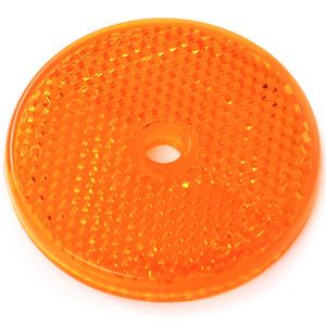Grote 41013 Amber Reflector - 2in Round Center Hole Mount Yellow