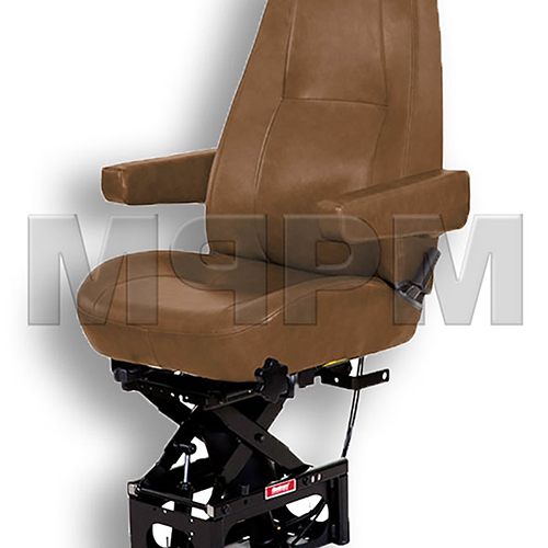 Oshkosh 2KK442 Mid Back Brown Vinyl Seat with Dual Armrests Aftermarket Replacement | 2KK442
