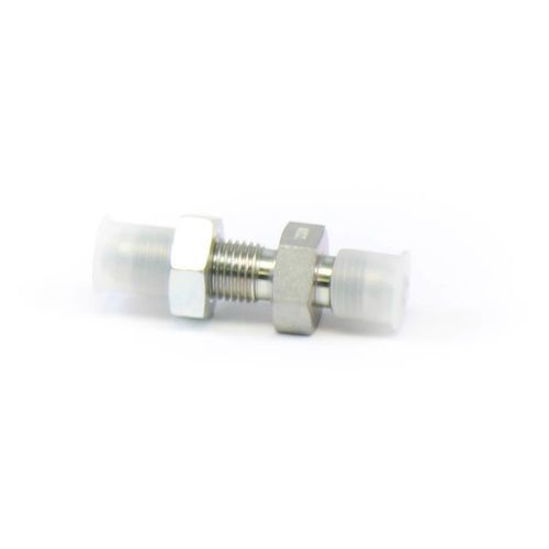 Terex 12191 1/4in Male JIC x 1/4in Male JIC Bulkhead Fitting with Lock Nut | 12191