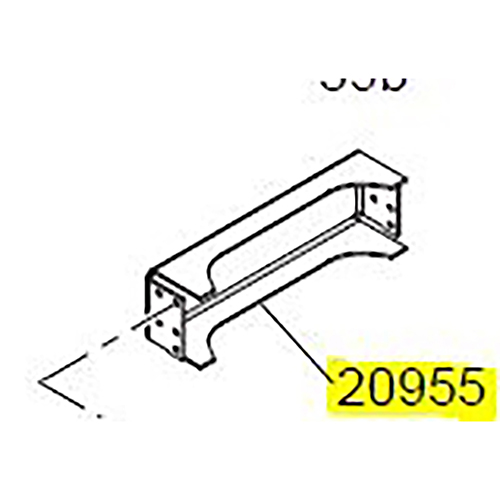Terex 20955 Weldment,#7,W/Towbar,Dbl,Short,Hole | 20955