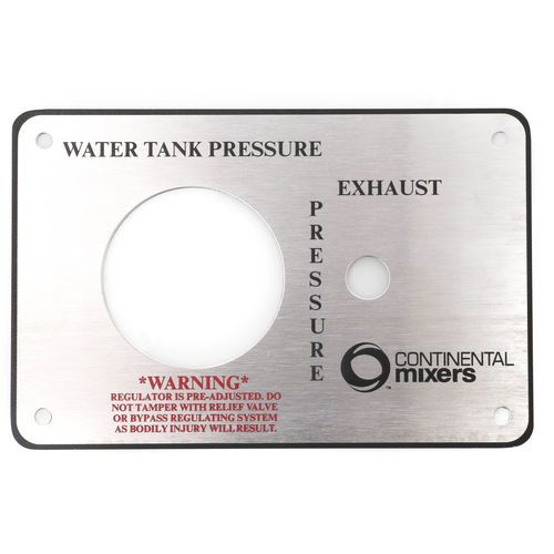 Continental 90120011 Water Tank 3-Way Valve Box Plate - 8.25x5.25 | 90120011