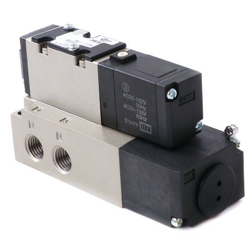 SMC Single Solenoid Electric Over Air Valve with Subbase - 3/8