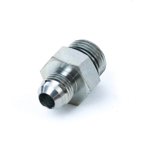 Fitting - 3/8 Male JIC x 1/2 Male O-Ring Boss - Straight Thread Connector - Steel | 64000608