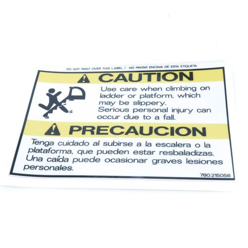 McNeilus 0215058 Caution Slippery Ladder Decal Sticker | 215058