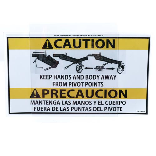 McNeilus 0215123 Large Keep Hands Away from Chute Pivot Points Decal Sticker | 0215123