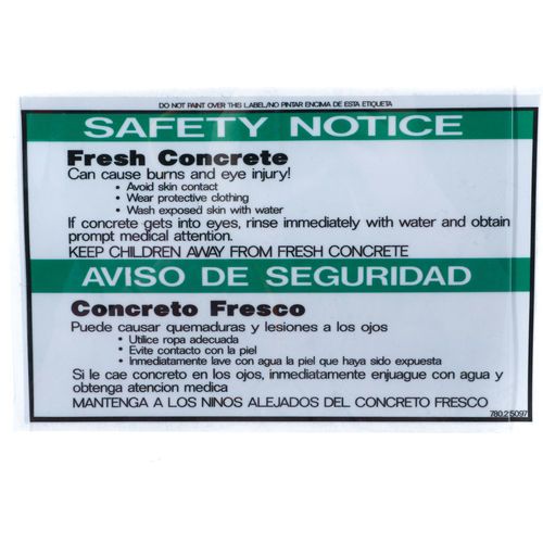 780215097 Fresh Concrete Can Cause Burns Safety Decal Sticker Aftermarket Replacement | 780215097