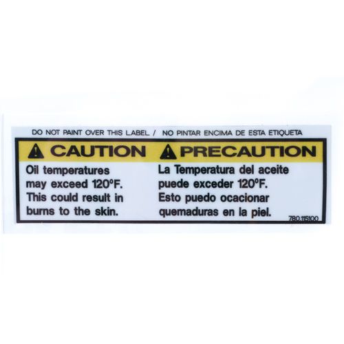 780115100 Oil Temperature Caution Decal Sticker Aftermarket Replacement | 780115100