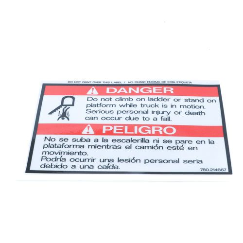 780214667 Do Not Climb on Ladder Platform Danger Decal Decal Sticker Aftermarket Replacement | 780214667