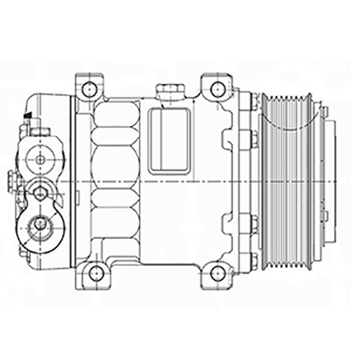 International ZGG705015 Compressor - Sanden Version | ZGG705015