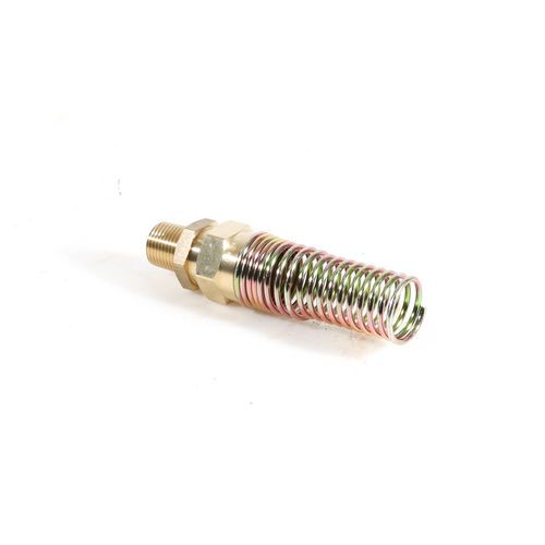 1/2in DOT Air Brake Hose End x 1/2in Male Pipe Connector with Spring Guard | 1568SG0808